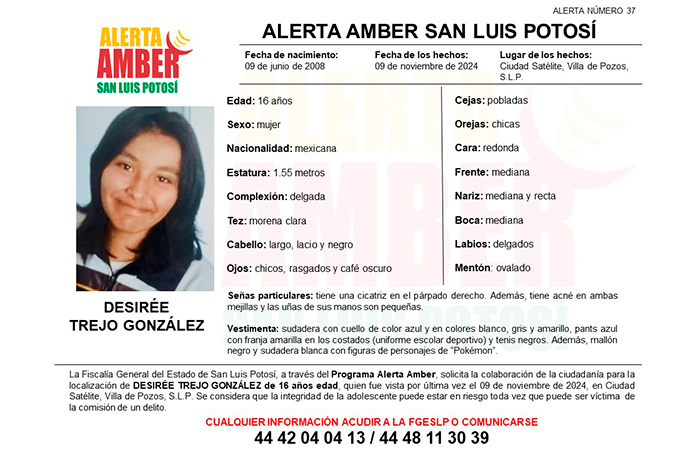 Activan Alerta Ámber Para Localizar A Una Menor En V De Pozos