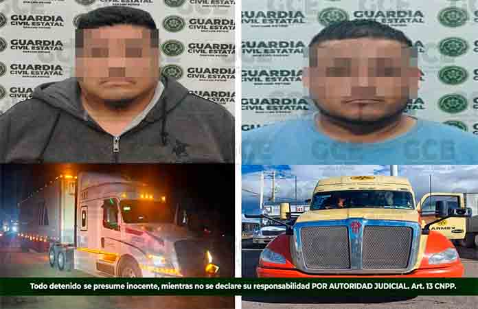 Detienen a dos traileros con todo y sus unidades