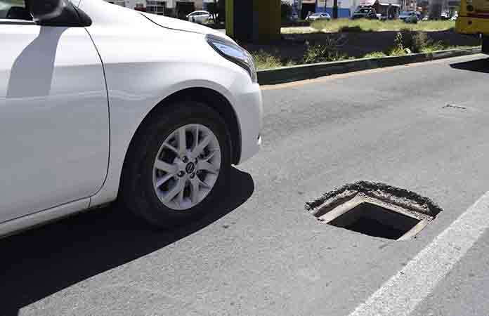 Registro sin tapa en Dist. Juárez, un peligro