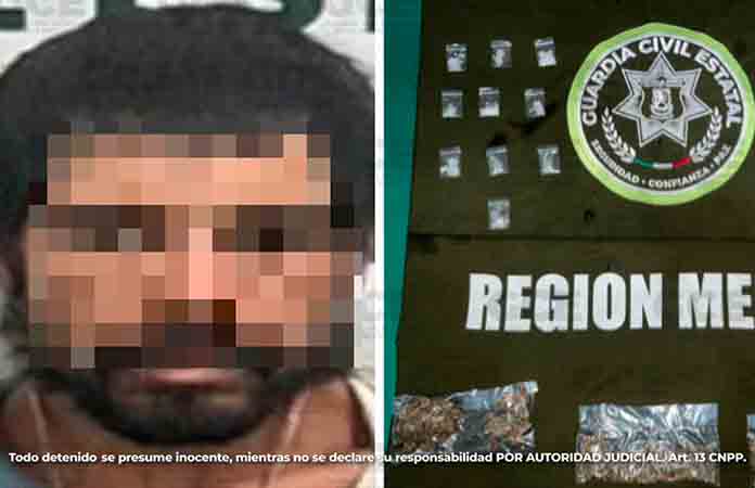 Caen 2 maleantes con ponchallantas y 10 dosis de cristal