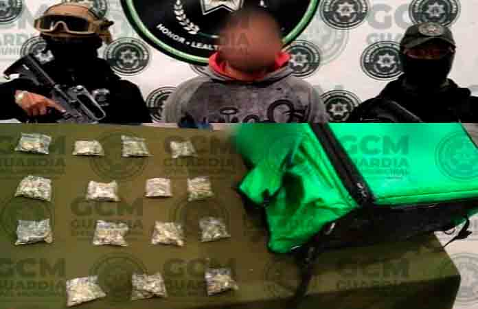 Joven repartidor entregaba “mota” en lugar de comida