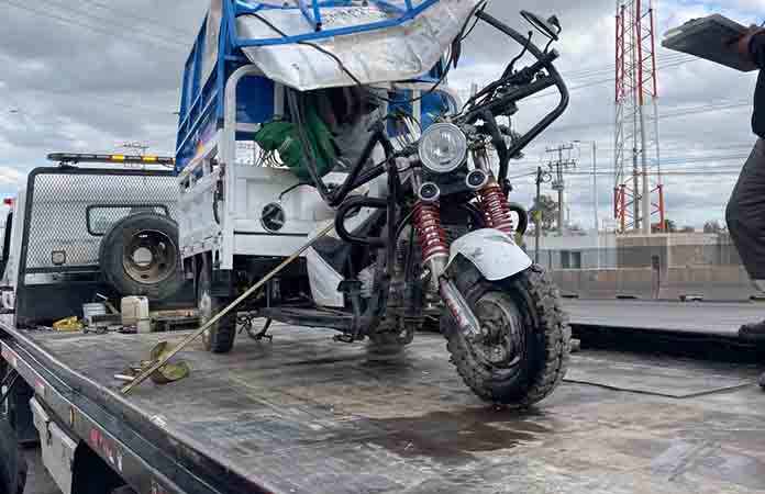 Recolector de basura resulta herido en accidente