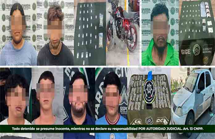 Siete detenidos, arroja combate al narcotráfico