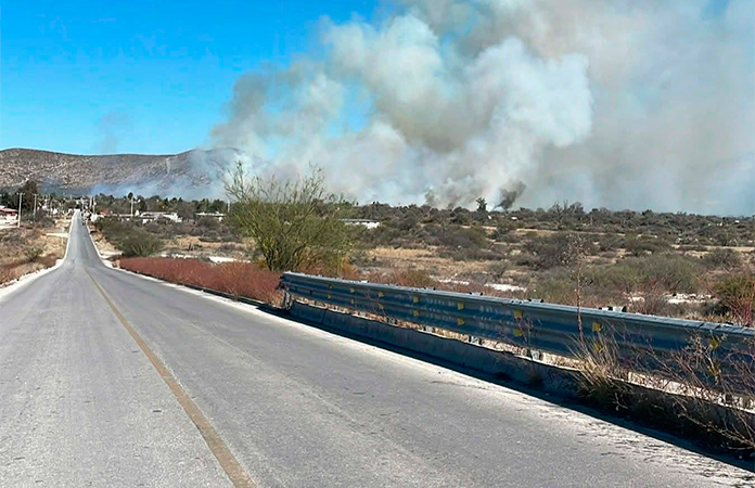 Surgen incendios en comunidades de Matehuala
