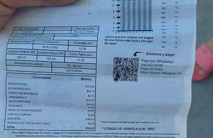 Hay rechazo al recibo electrónico de Interapas