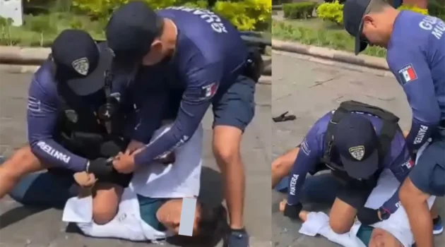 Denuncian presunto abuso policial contra estudiante en Plaza del Carmen