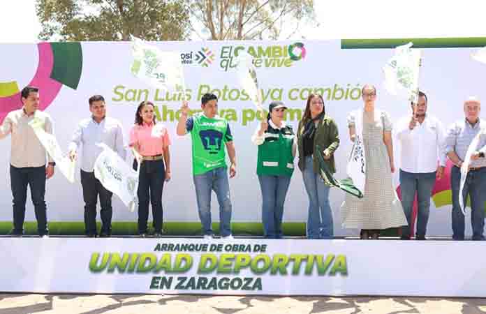 Gallardo arranca construcción de Unidad Deportiva