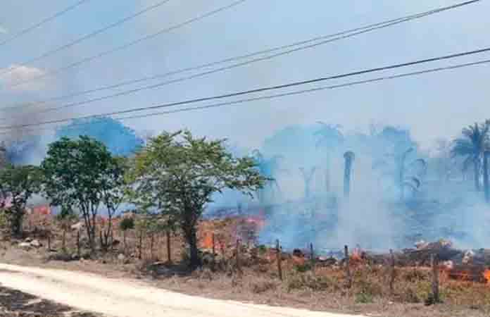 Queman rancho en Juquipilas, Chiapas