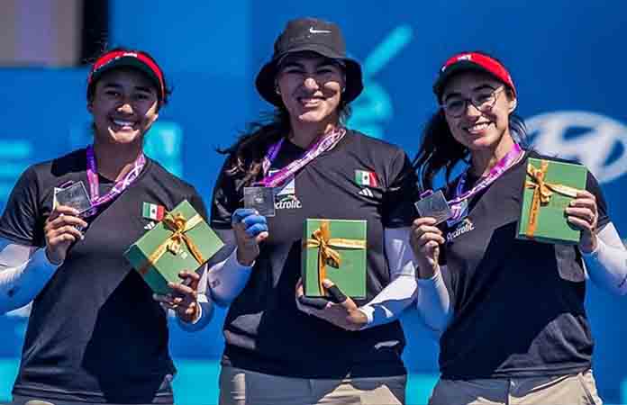 México logra doble plata en tiro con arco