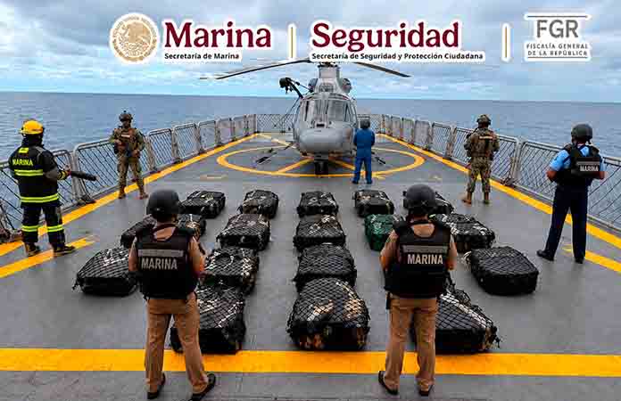 Semar asegura otros 829 kilos de cocaína