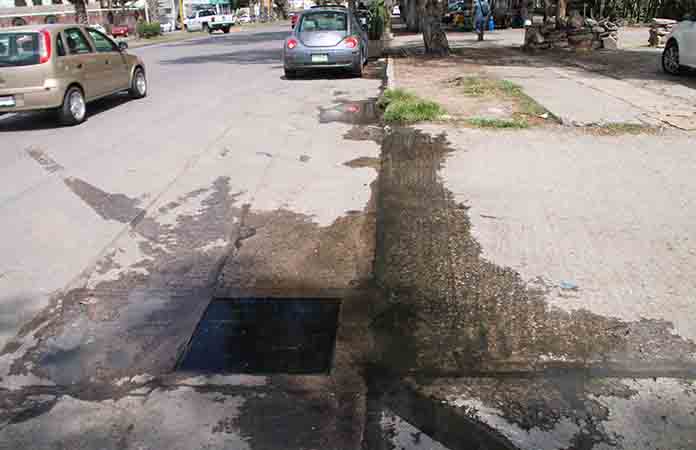 Brote de aguas negras pulula en Acceso Norte